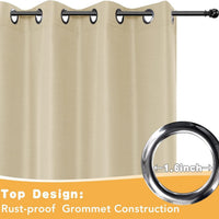 Outdoor Waterproof Oxford Cloth Curtain for Privacy, Light Filtering, Porch, Gazebo, Rain Protection
