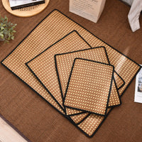 Pet Cooling Mat for Cats and Dogs, Summer Rattan Ice Silk Pad