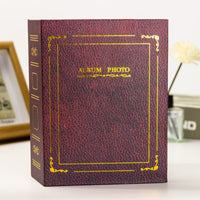 Tokugawa 4R 6-inch 100-Pocket Leather Texture Hot Stamping Photo Album
