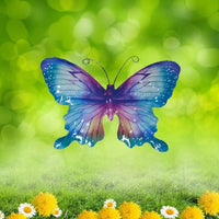 Metal Butterfly Wall Decor for Garden & Patio, Rustic Iron Craft Simulation Butterfly Hanging Ornament