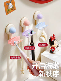 Suction Cup Wall-Mounted Toothbrush Holder for Manual and Electric Toothbrushes, No-Drill Bathroom Organizer