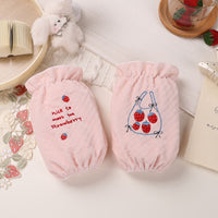 Winter Plush Arm Sleeves for Women, Cute Office Anti-dirty Cuffs