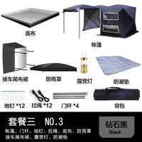 SUV Car Tail Tent for Camping and Road Trips, Automatic Extension Rear Trunk Awning