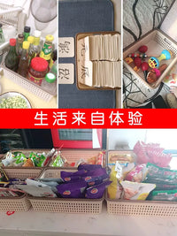 Rattan-Style Plastic Storage Baskets for Home Organization, Toys, Snacks, and Bathroom Essentials