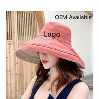 Women's Reversible Wide Brim Bucket Hat, UV Protection Sun Hat for Outdoor Travel