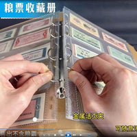 Grain/Coin Collection Album with PP Five-Row Pages for Banknotes, Stamps, and Coins