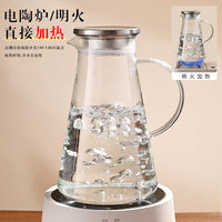 High Borosilicate Glass Pitcher Set with Cups, Heat-Resistant Cold Water Kettle for Home Use
