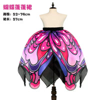 Girls' Butterfly Wing Costume Set with Headband and Tutu Skirt for Performance and Cosplay