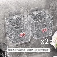 Wall-Mounted Transparent Disposable Face Towel Dispenser for Bathroom