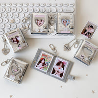 Mini Hollow Heart Photo Album Keychain for K-Pop Photocards and ID Photos