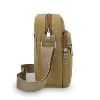 Men's Canvas Shoulder Bag Casual Crossbody Phone Pouch