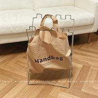 Stainless Steel Foldable Trash Bag Holder for Home, Picnic, BBQ, Camping