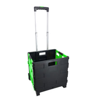 Foldable Rolling Utility Cart with Wheels, Portable Shopping Cart for Groceries, Camping, and Storage