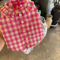 Plaid Dog Shirt for Small Breeds, Puppy, and Cats - Lightweight Spring/Summer Pet Apparel