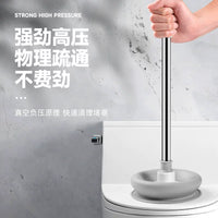 Heavy-Duty Toilet Plunger with Drain Cleaner for Clogged Pipes