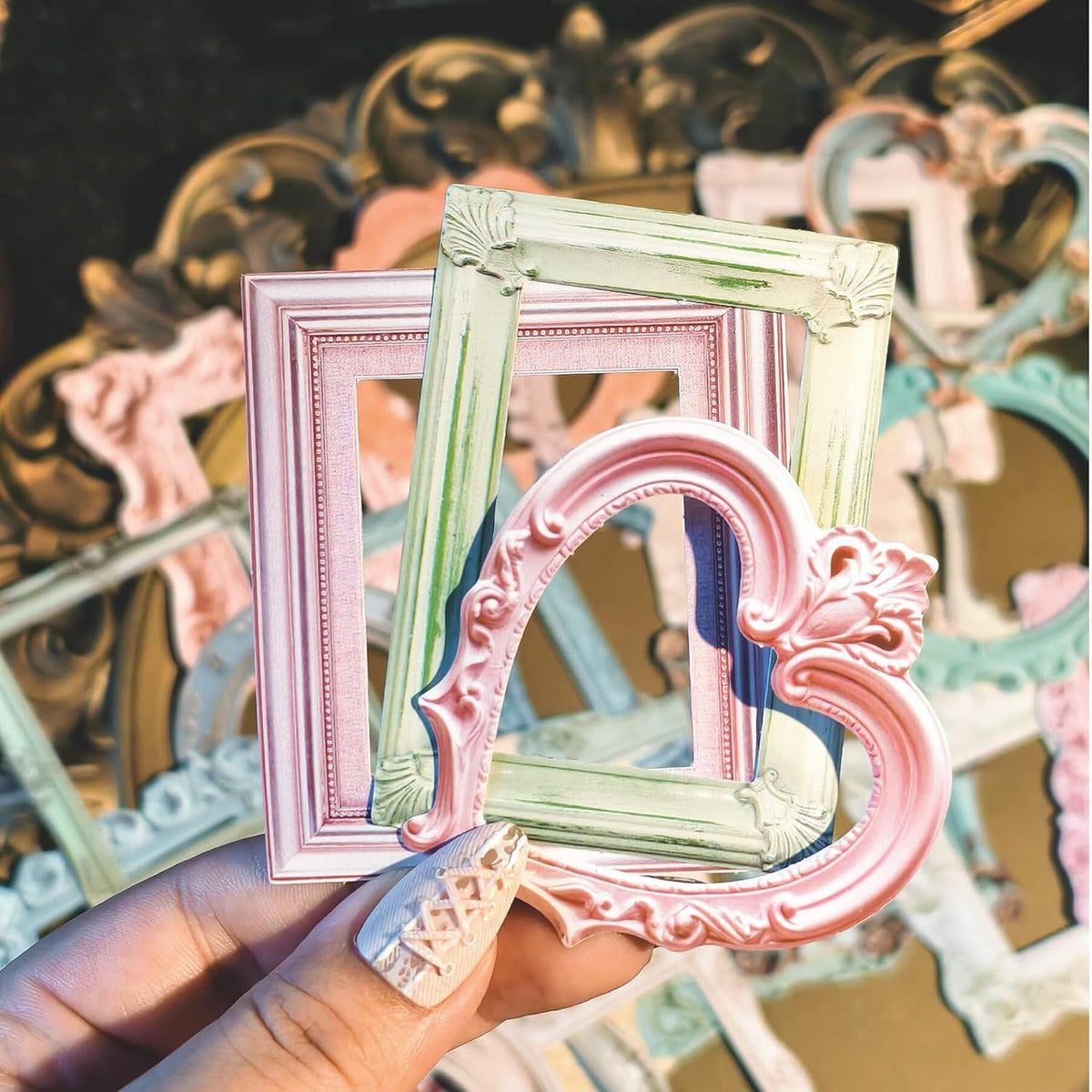100 Sheets Vintage Photo Frame Decorative Stickers for Scrapbooking Journals Planners
