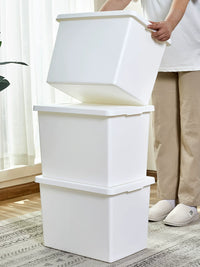 Household Thick Plastic Storage Box with Lid for Books Clothes Sundries