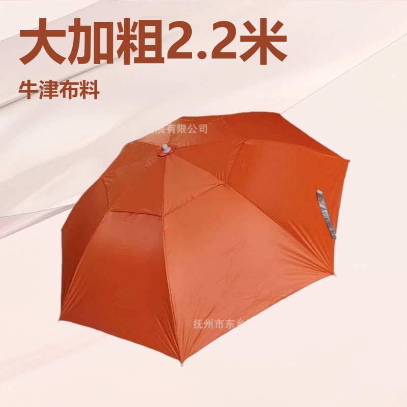 Portable 2.2m Fishing Umbrella with Stand, UV Protection, Large Outdoor Patio Camping Sunshade