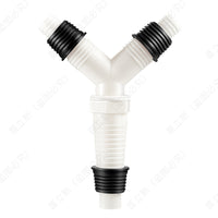 Washing Machine Drain Hose Y-Splitter Connector with Extension Tube