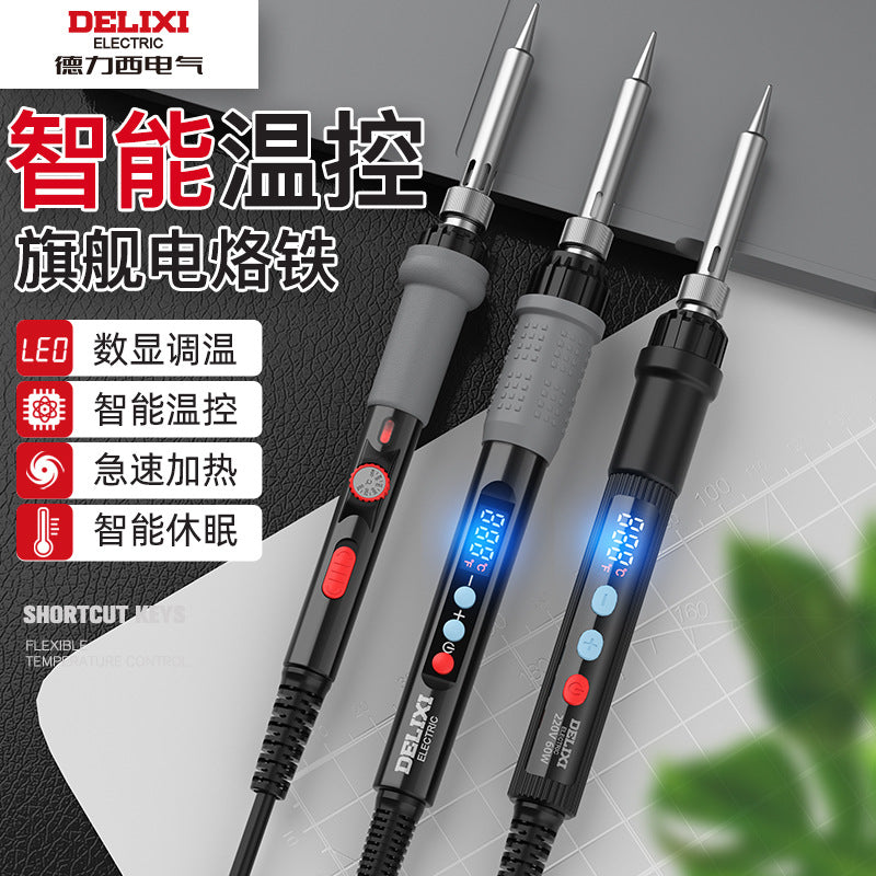DELIXI Electric Soldering Iron Kit with Digital Display and Temperature Control for Home Electronics Repair