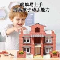 Miniature DIY Masonry House Building Kit for Kids, Educational Construction Toy