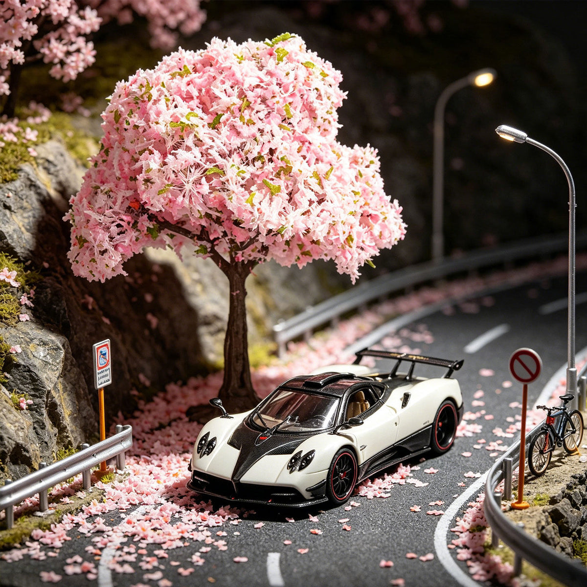 Cherry Blossom Tree Model for Dioramas, Train Layouts, and Architectural Sand Tables - DIY Craft Material