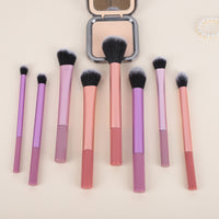 Professional Makeup Brush Set with Long Handles - Foundation, Powder, Blush, Eyeshadow Brushes