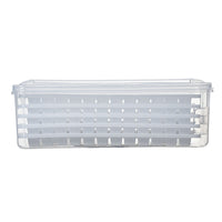 Food-Grade Silicone Ice Cube Tray with Lid, Easy Release Ice Mold for Homemade Ice Cubes, Odor-Proof Storage Container