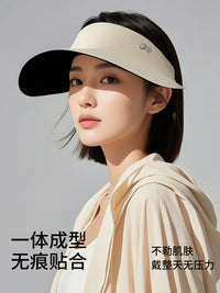 GaoLeJie Women's Summer UV Protection Sun Visor Hat with Large Brim, Foldable for Running & Sports