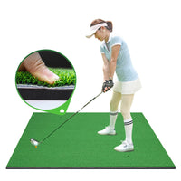 Golf Hitting Mat with Spring Swing Practice Pad, Thickened Double-Layer for Home Practice