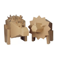 Cardboard DIY Cartoon Dinosaur Animal Model Assembly Toy for Kids with Crayons