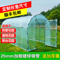 Outdoor Walk-in Greenhouse with Reinforced Cover for Winter Plant Protection