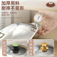 304 Stainless Steel Universal Pot Lid with Heat-Resistant Glass for Wok and Frying Pans