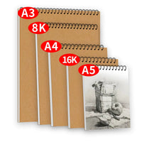 Sketchbook Watercolor Pad for Artists Students Kids, 160g Thick Paper, A4/16K/A3 Sizes, Hardcover