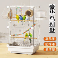 Portable Parrot Bird Cage Transparent Ecological Villa Large Breeding Cage for Cockatiel Budgie Myna