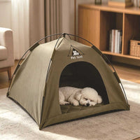 Pet Tent House for Cats and Small Dogs, All-Season Outdoor Sunshade Pet Bed