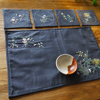 DIY Embroidery Kit for Tea Coasters and Placemats - Beginner-Friendly Craft Set