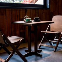 Vintage Style Foldable Bistro Table and Chair Set for Balcony, Patio, or Cafe