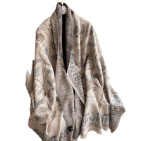 Women's Cashmere Blend Air Conditioning Shawl Scarf Blanket