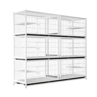 Pigeon Breeding Cage with Tray - Multi-Tiered Pet Aviary for Indoor Use