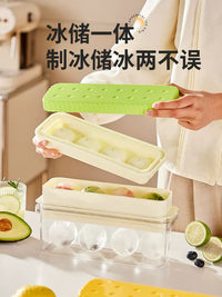 Mountain Ice Ball Mold for Whiskey, Round Ice Cube Tray with Storage Box, Large Clear Bubble-Free Ice Maker