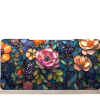 Nordic Floral Keyboard and Mouse Pad, Noise-Reducing Rubber Desk Mat for Laptops