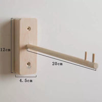 Nordic Solid Wood Wall Mount Bracket for Wind Chimes and Lanterns