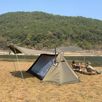 Pyramid Tent Fireproof Cloth for Outdoor Winter Camping Wood Stove Chimney