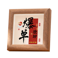 Square Wooden Picture Frame for DIY Art, Photos, Oil Paintings - Mini Hollow Desktop Display