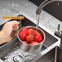 Stainless Steel Sink Drain Basket, Expandable Dish Drying Rack for Fruits, Vegetables, and Kitchen Utensils