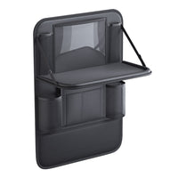 Car Seat Back Organizer with Foldable Table Tray, Multi-Pocket Storage Bag for Kids and Travel Essentials