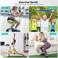 Resistance Bands Set for Men & Women, 5-Piece Exercise Bands for Home Gym & Yoga, Different Resistance Levels