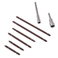 Double-Ended Phillips Screwdriver Bits for Electric Drills, S2 Industrial-Grade Anti-Slip