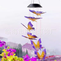 Solar Powered Wind Chime Light, Color Changing LED Hanging Decor for Garden, Patio, and Yard